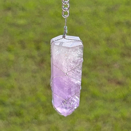 Opal and Amethyst Suncatcher - Silver