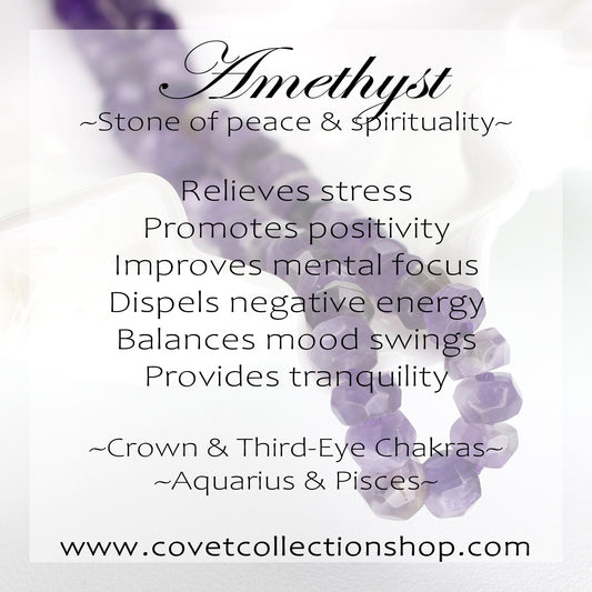 Amethyst Hoop Earrings