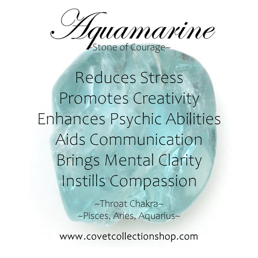 Aquamarine Open Hoop Earrings