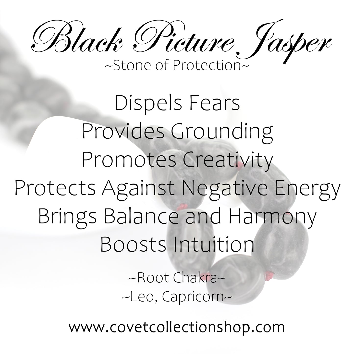 Black Picture Jasper Necklace