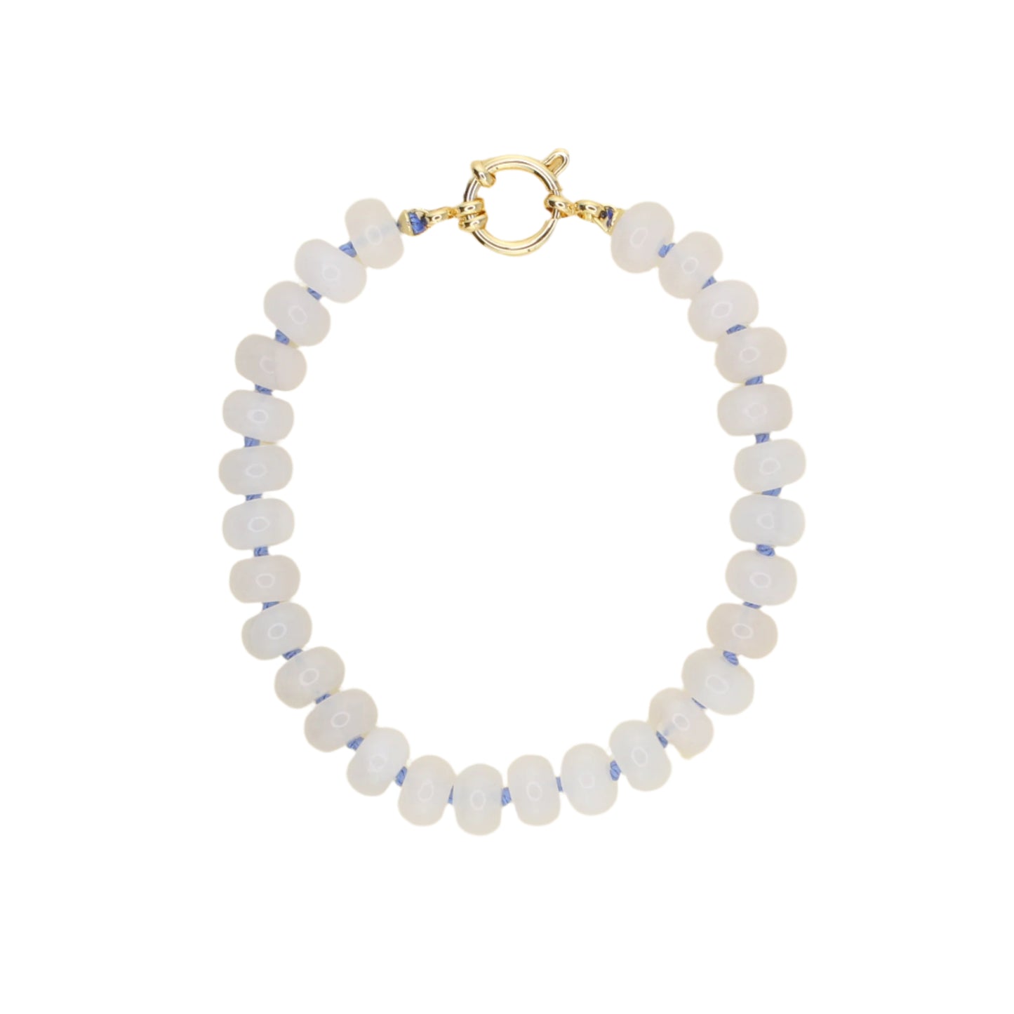 White Jade Bracelet - Blue