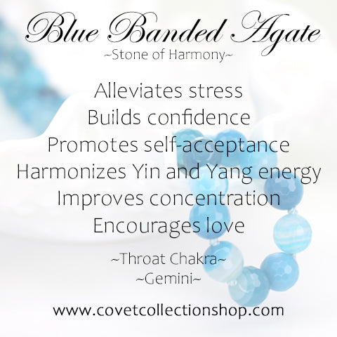 Blue Agate, Heart Charm, and Pale Blue Leather Bag Charm