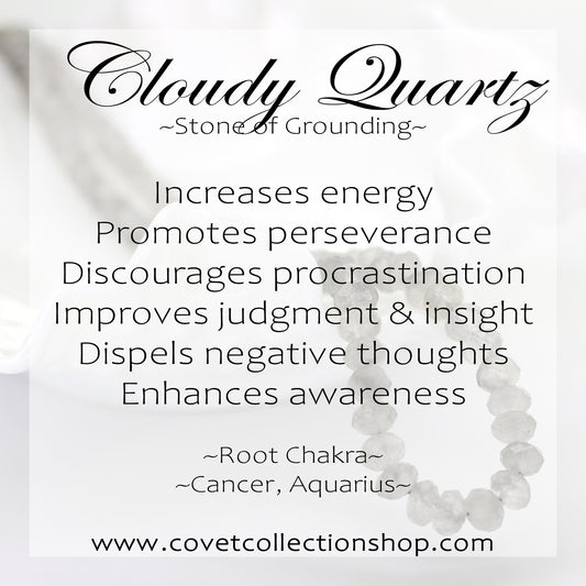 Tourmaline, Cloudy Quartz, & Red Coral Charm Ring