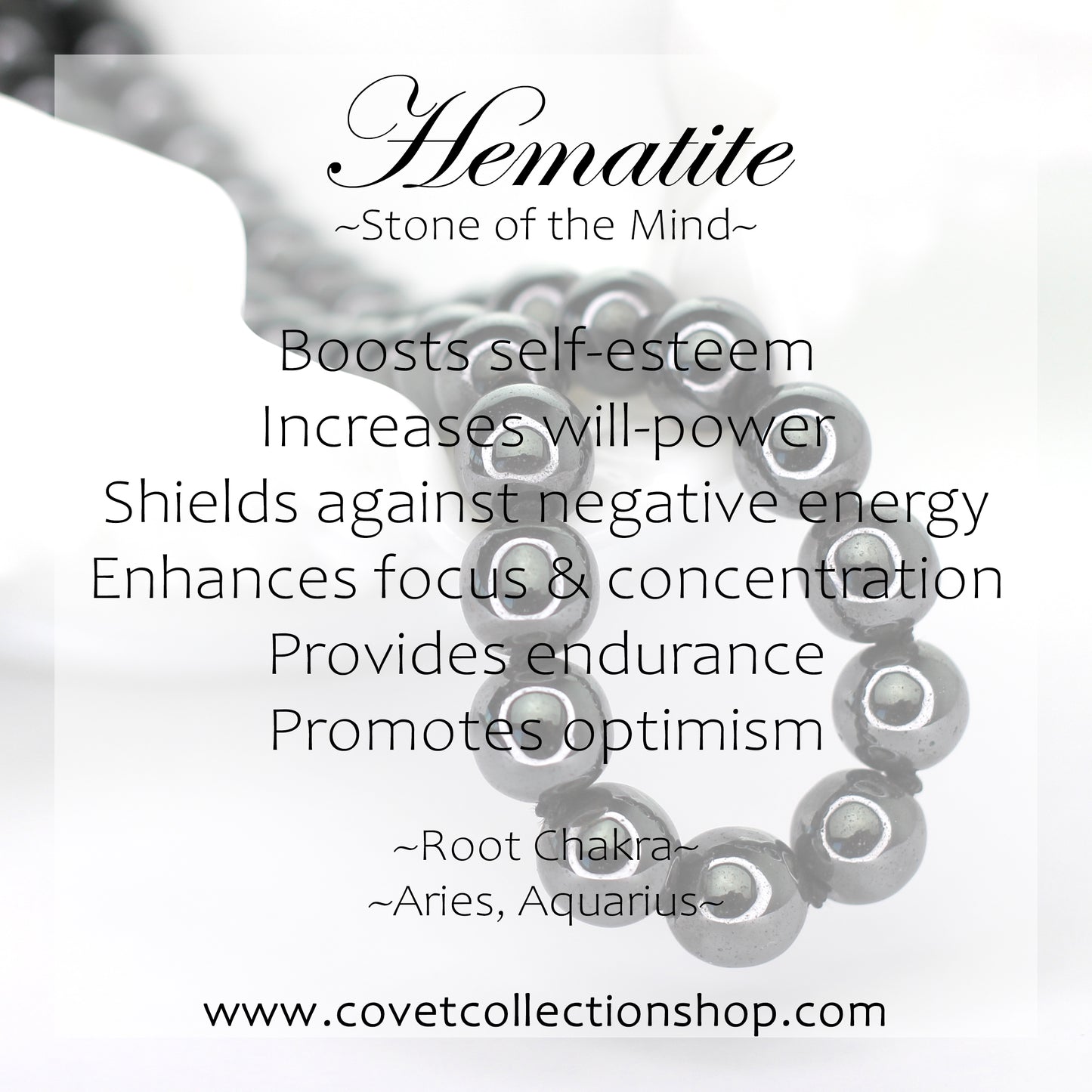 Hematite Triple Stone Ring