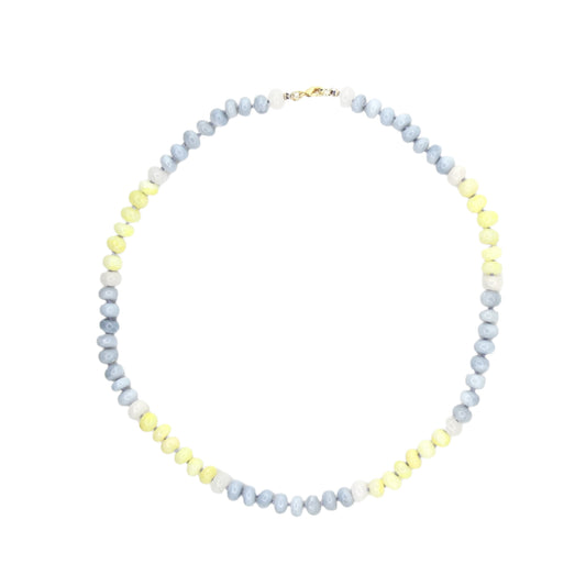 Opal & Aventurine "Denim & Daisies" Necklace