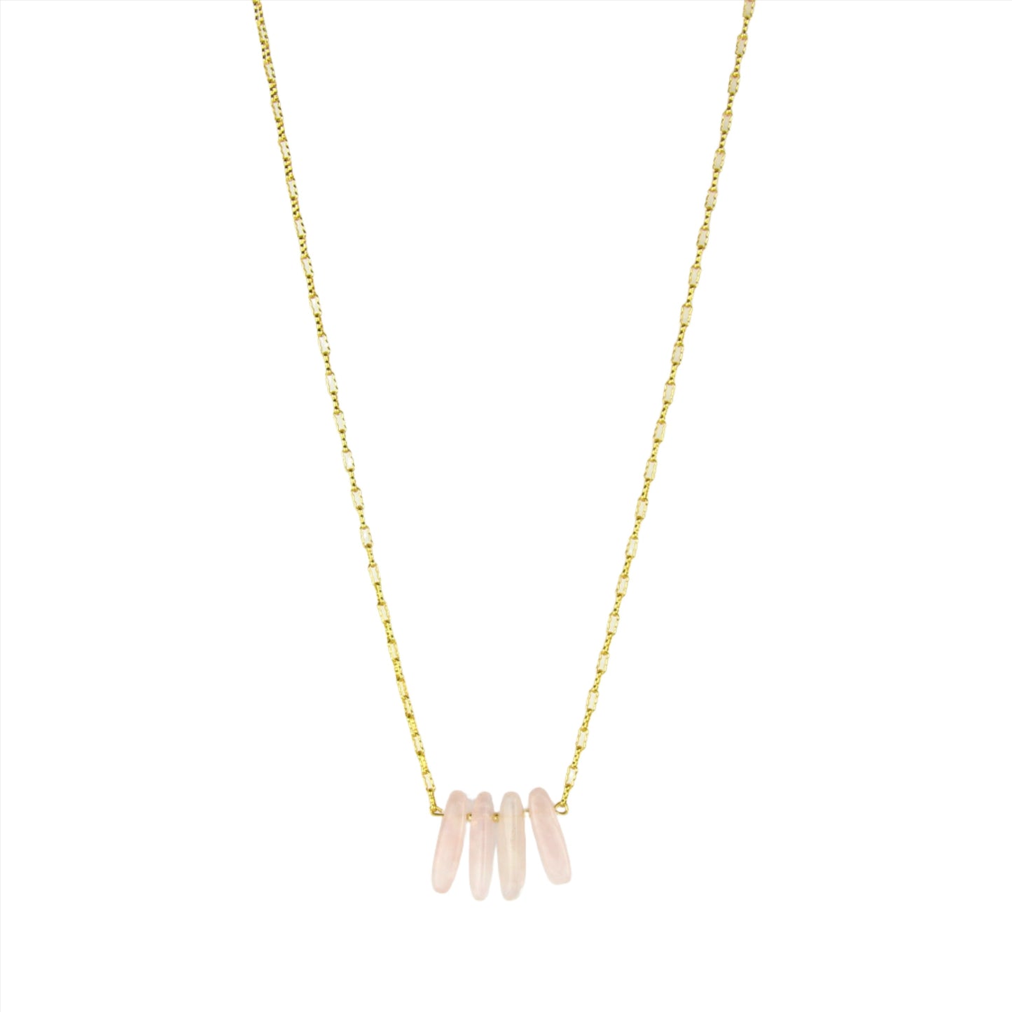 Rose Quartz on Chain Necklace