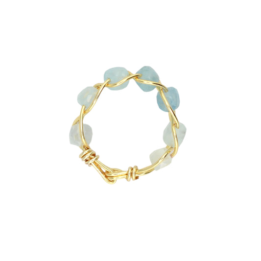 Blue Morganite Stacker Ring