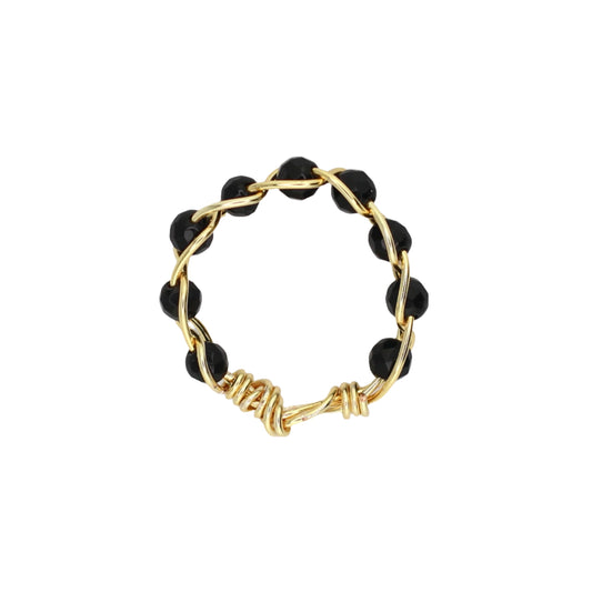 Black Onyx Stacker Ring