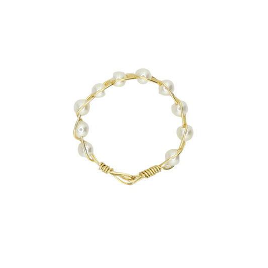 Dainty South Sea Pearl Stacker Ring