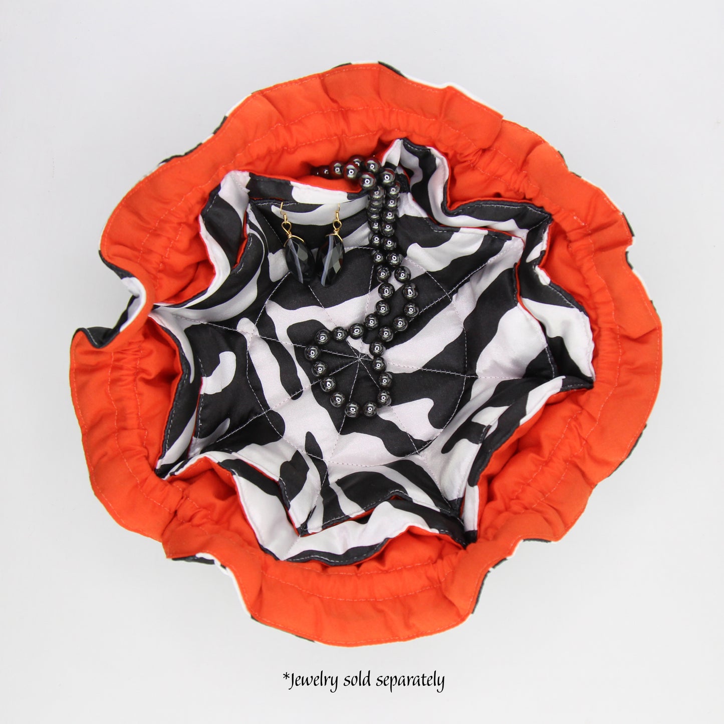 Travel Jewelry Pouch - Zebra