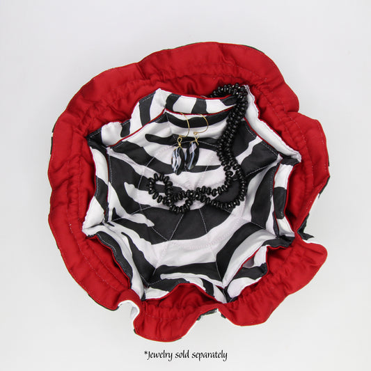 Travel Jewelry Pouch - Zebra