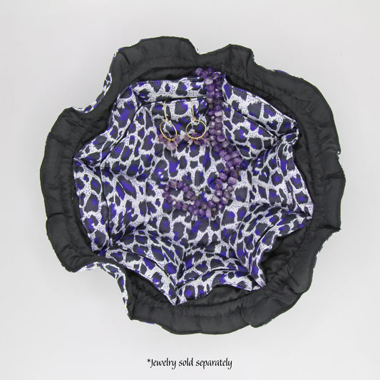 Travel Jewelry Pouch - Purple Cheetah