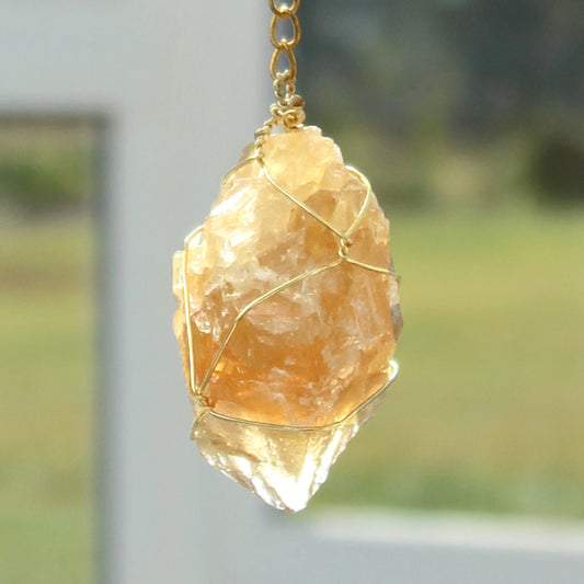 Citrine & Calcite Suncatcher