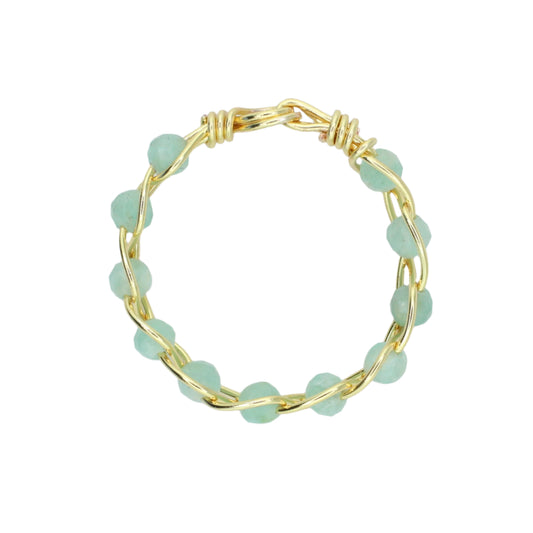 Amazonite Dainty Stacker Ring