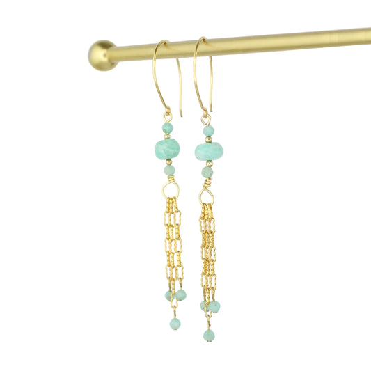 Amazonite Fringe Earrings