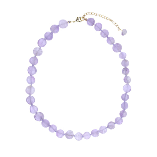 Amethyst Coin Necklace