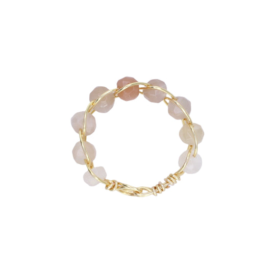 Peach Moonstone Stacker Ring
