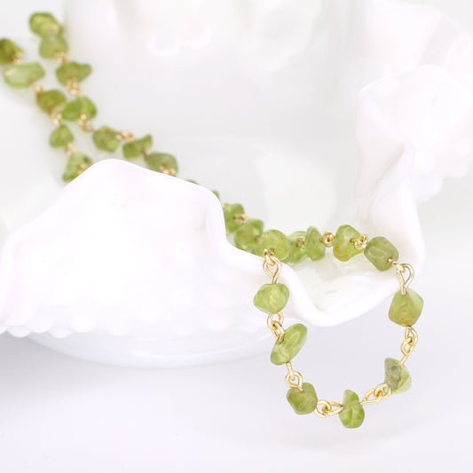 Peridot Chip Necklace