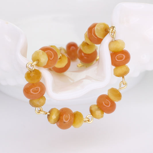Orange Aventurine & Tiger's Eye Bracelet
