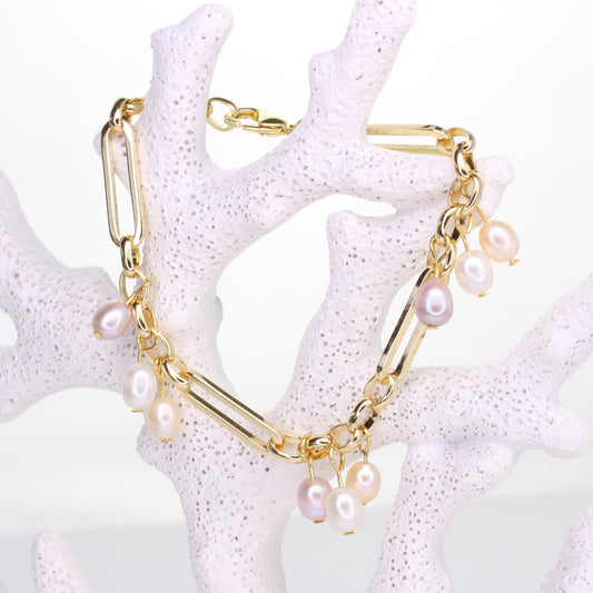 Pearl & Chain Bracelet