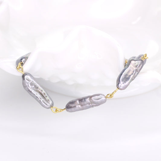 Gray Freshwater Pearl Bracelet
