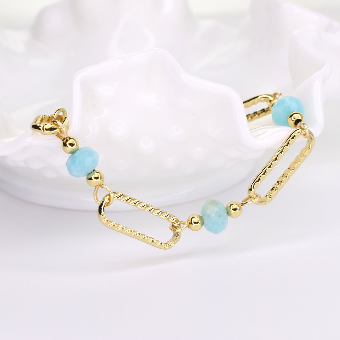 Amazonite & Chain Bracelet
