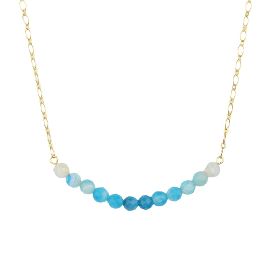 Blue Banded Agate Necklace