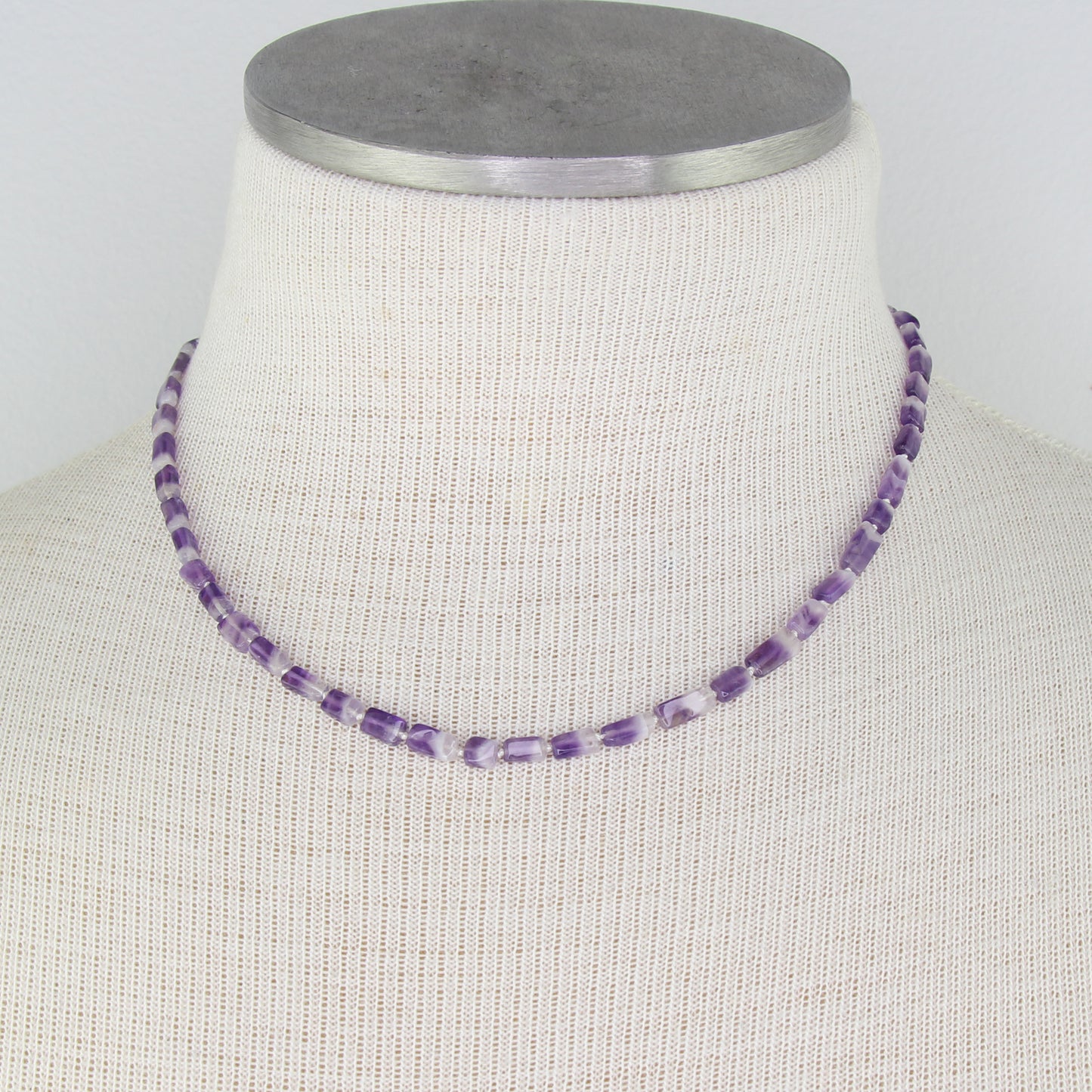 Banded Amethyst Necklace
