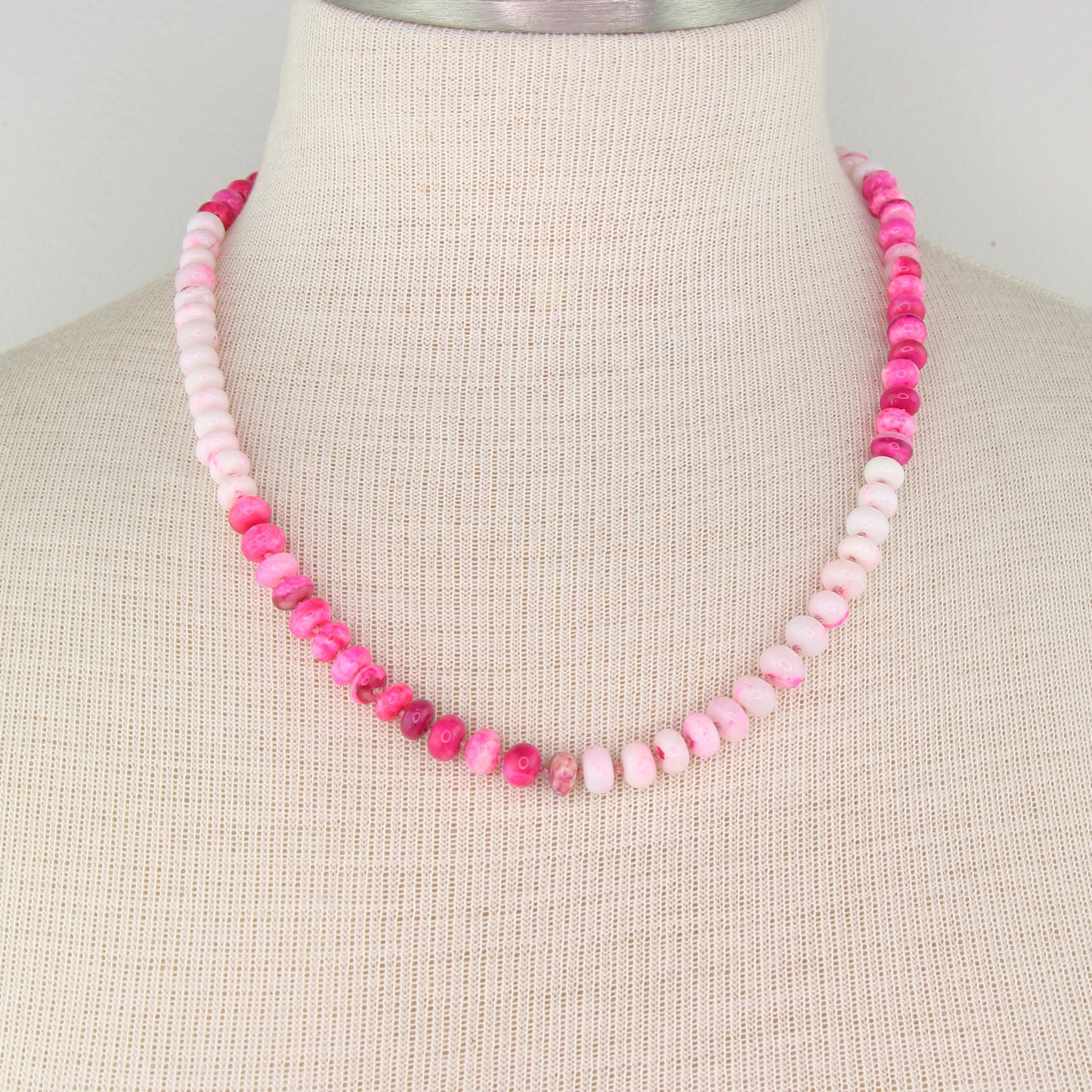 Opal "Pink Checkerboard" Necklace