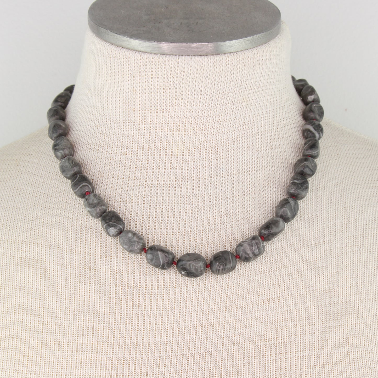 Black Picture Jasper Necklace