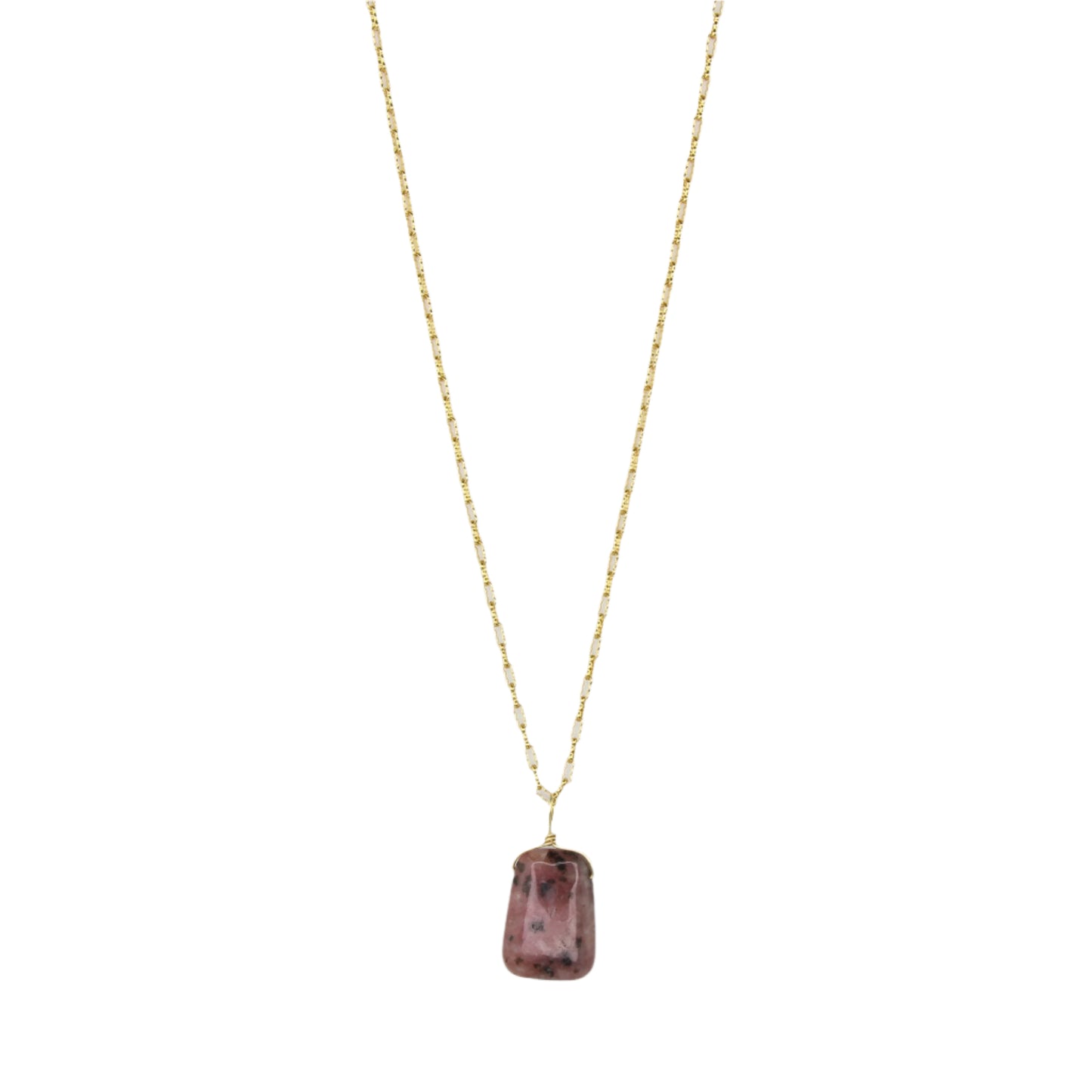 Ruby Kiwi Jasper Pendant Necklace