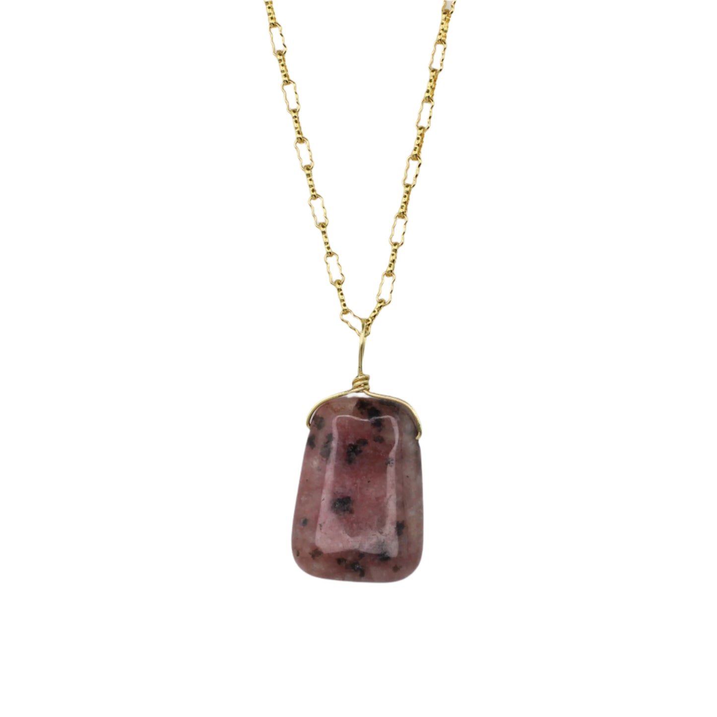 Ruby Kiwi Jasper Pendant Necklace