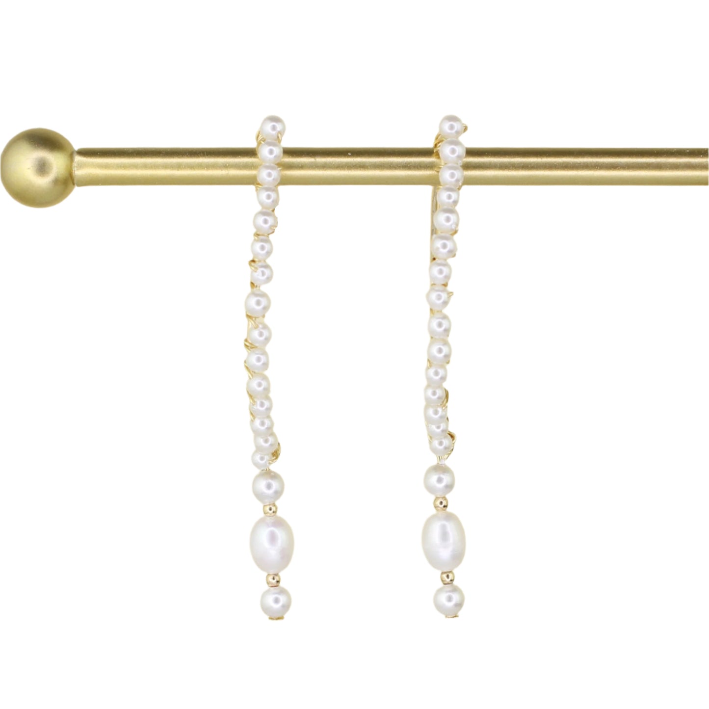 Freshwater Pearl Open Hoop Earrings