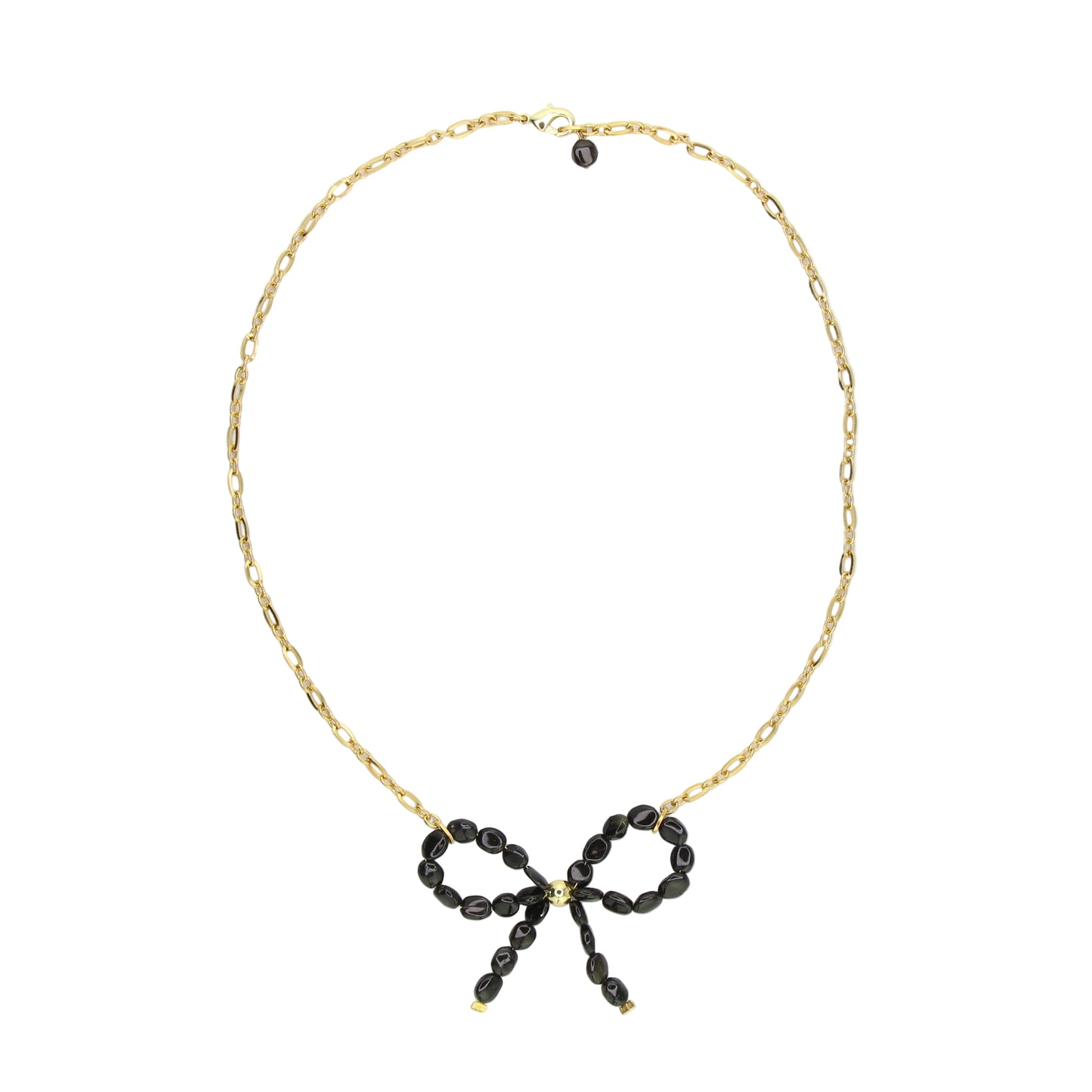 Black Tourmaline Bow Necklace