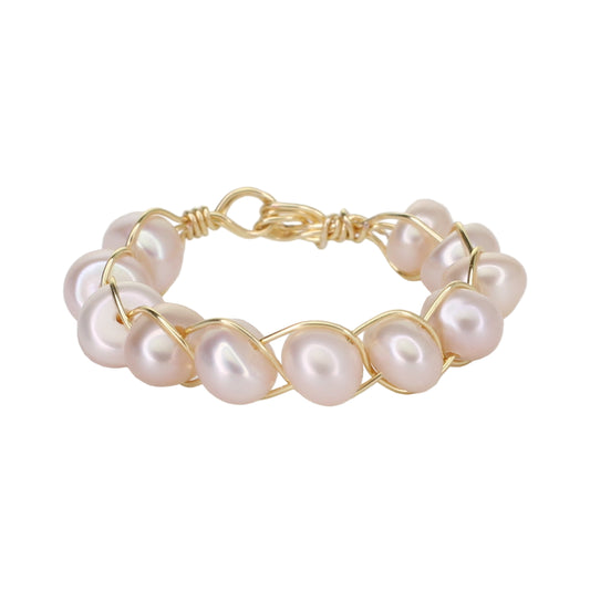Pale Pink Freshwater Pearl Stacker Ring