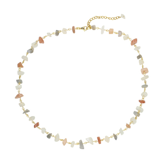 Moonstone Multi-Color Chip Necklace
