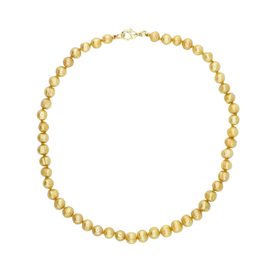 Golden Freshwater Pearl Necklace