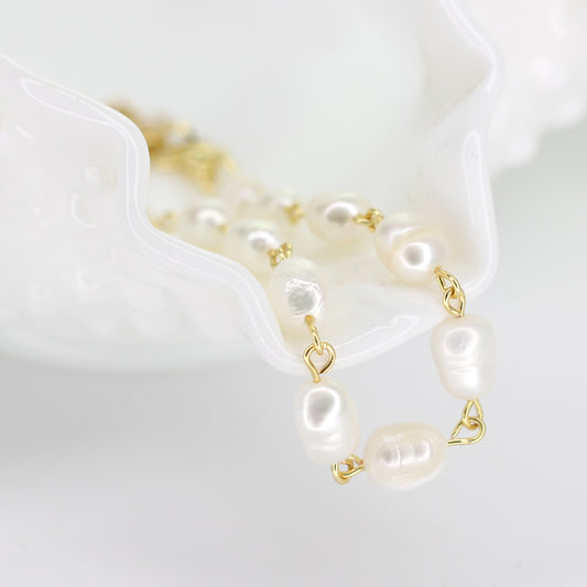 Freshwater Pearl Link Bracelet