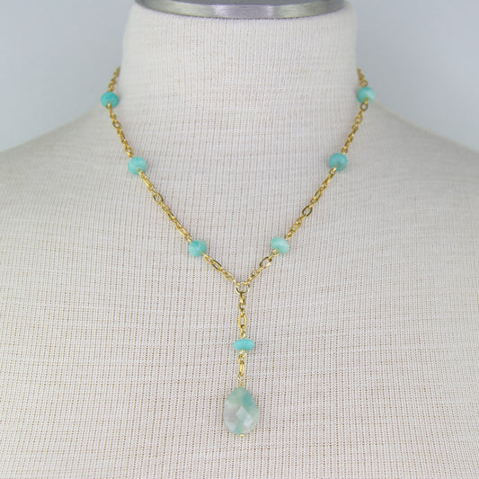 Amazonite on Chain Necklace