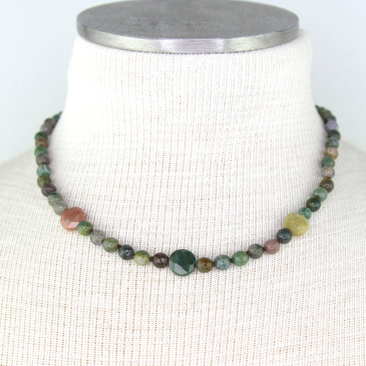 Indian Agate and Ocean Jasper Necklace