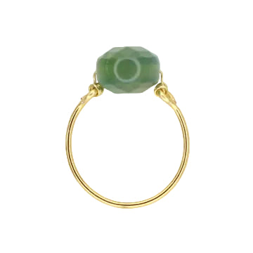 Green Agate Solitaire Ring