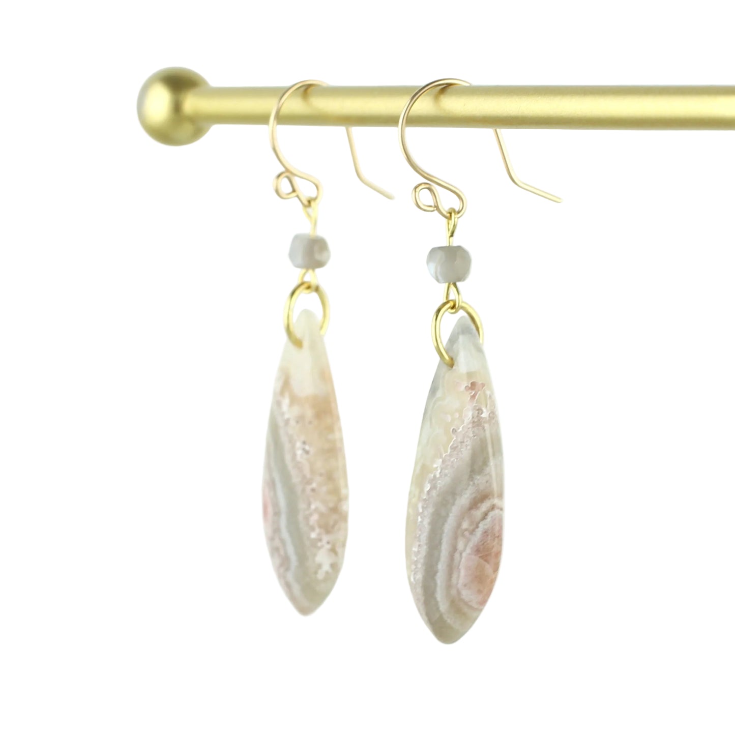 Laguna Agate and Moonstone Earrings