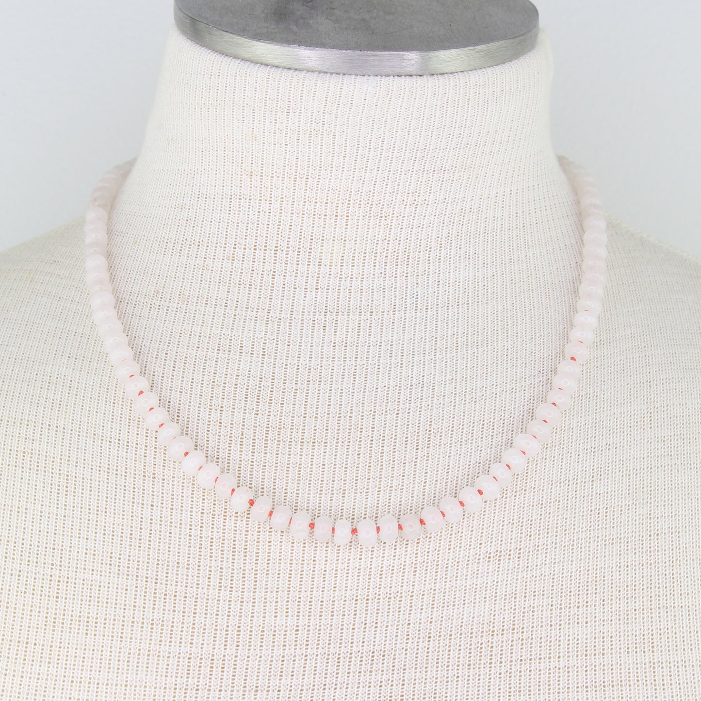 White Jade Necklace - Orange