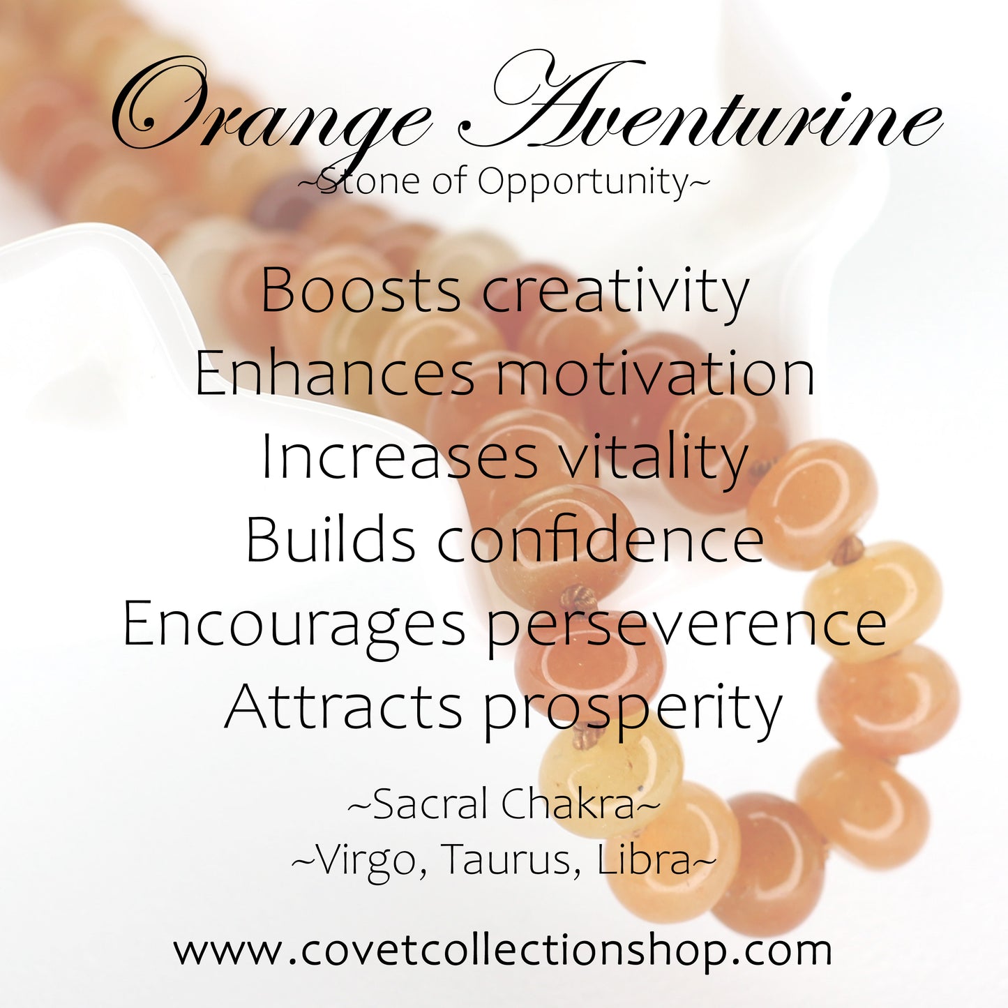 Orange Aventurine Triple Stone Ring