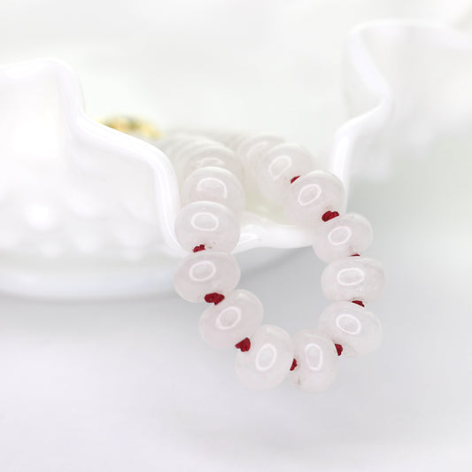 White Jade Bracelet - Red