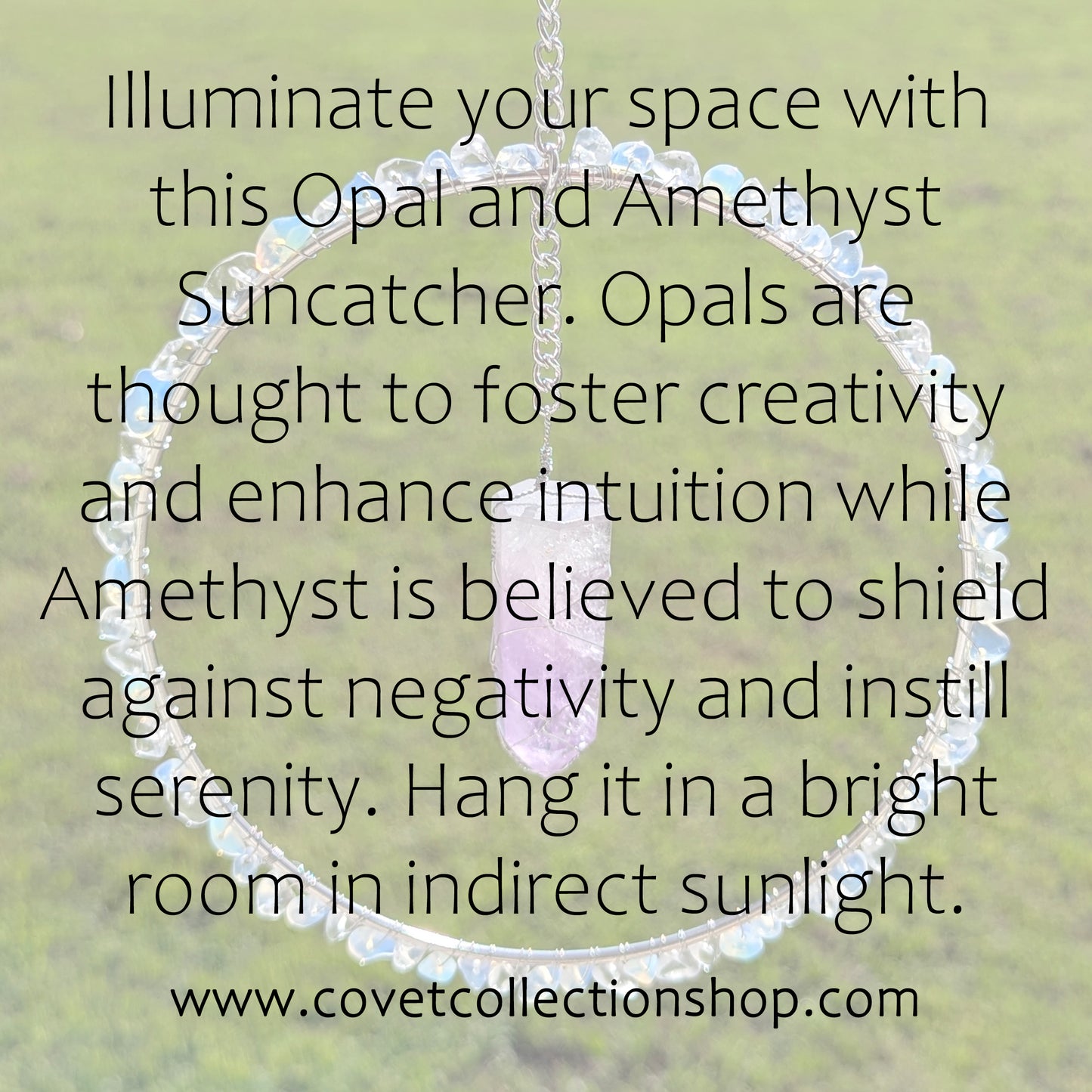 Opal and Amethyst Suncatcher - Silver