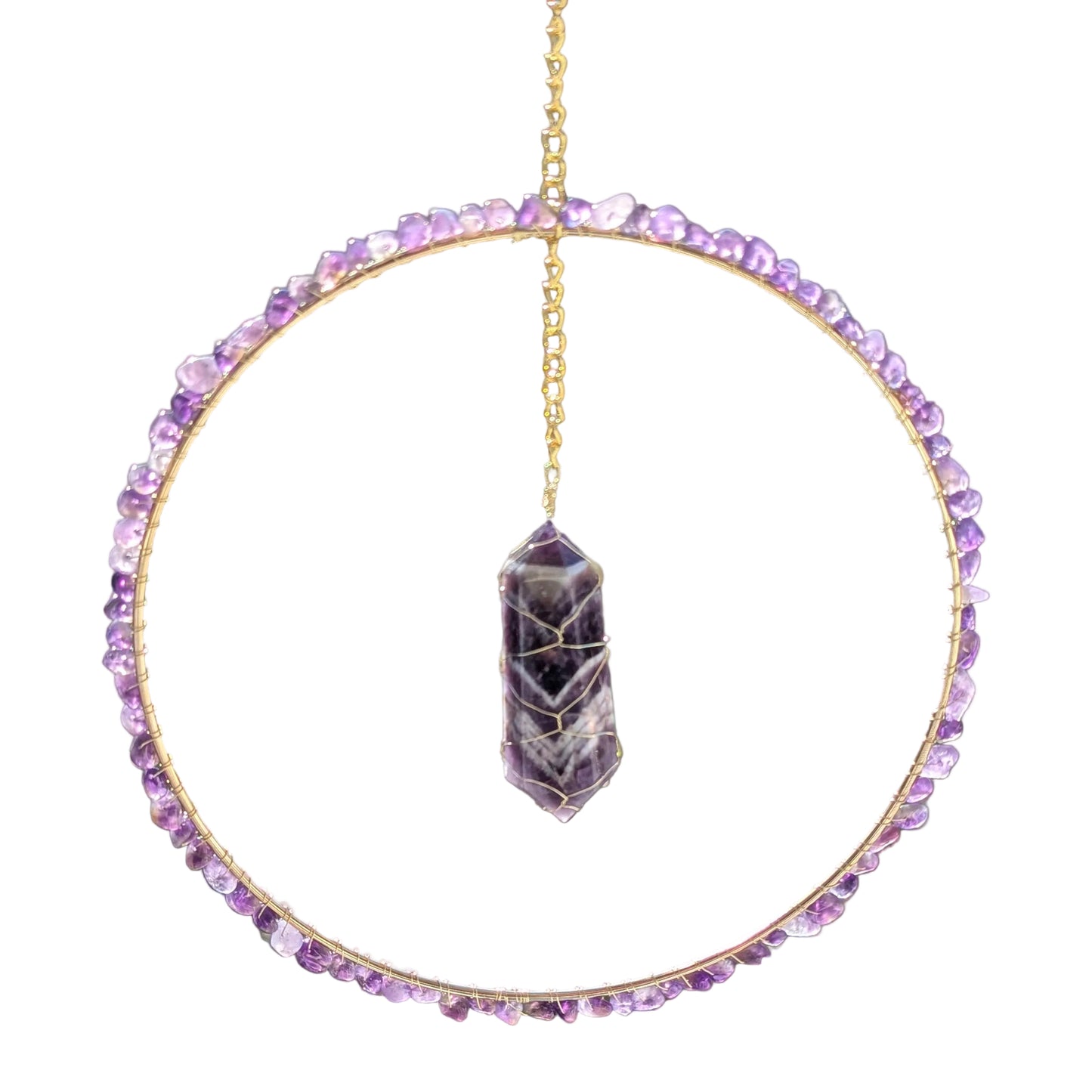 Amethyst Suncatcher - Gold