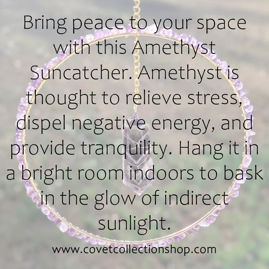 Amethyst Suncatcher - Gold