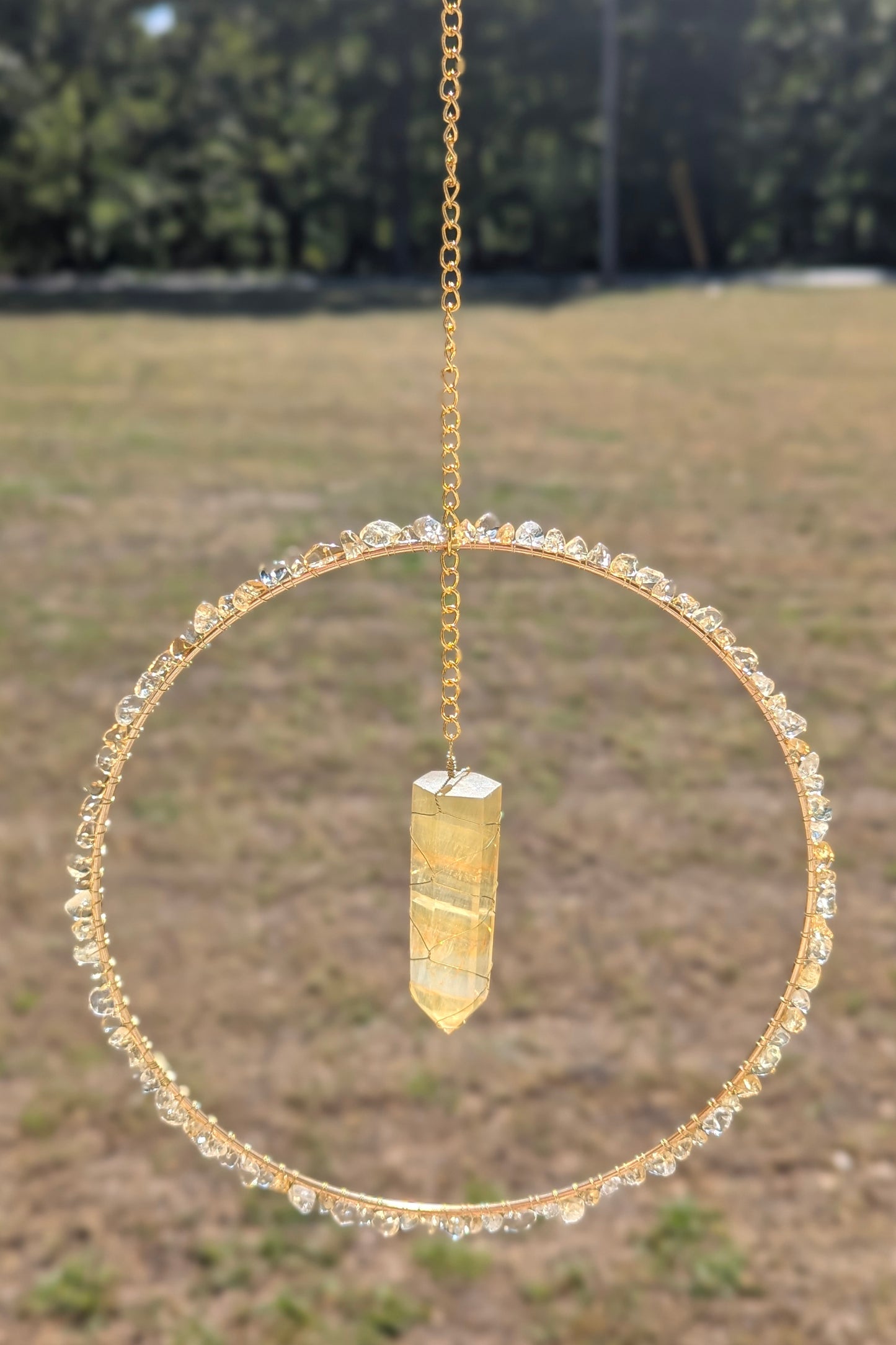 Citrine Suncatcher -  Gold