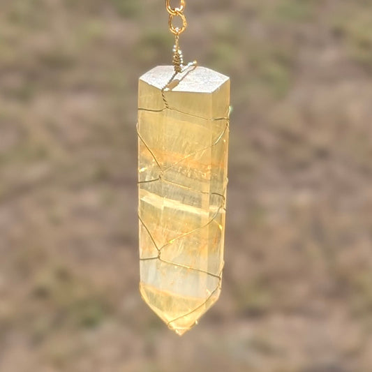 Citrine Suncatcher -  Gold